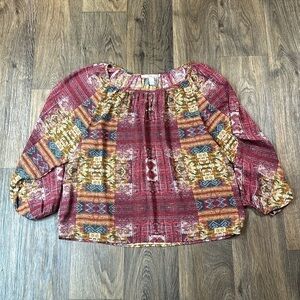 Graphic Forever 21 Blouse